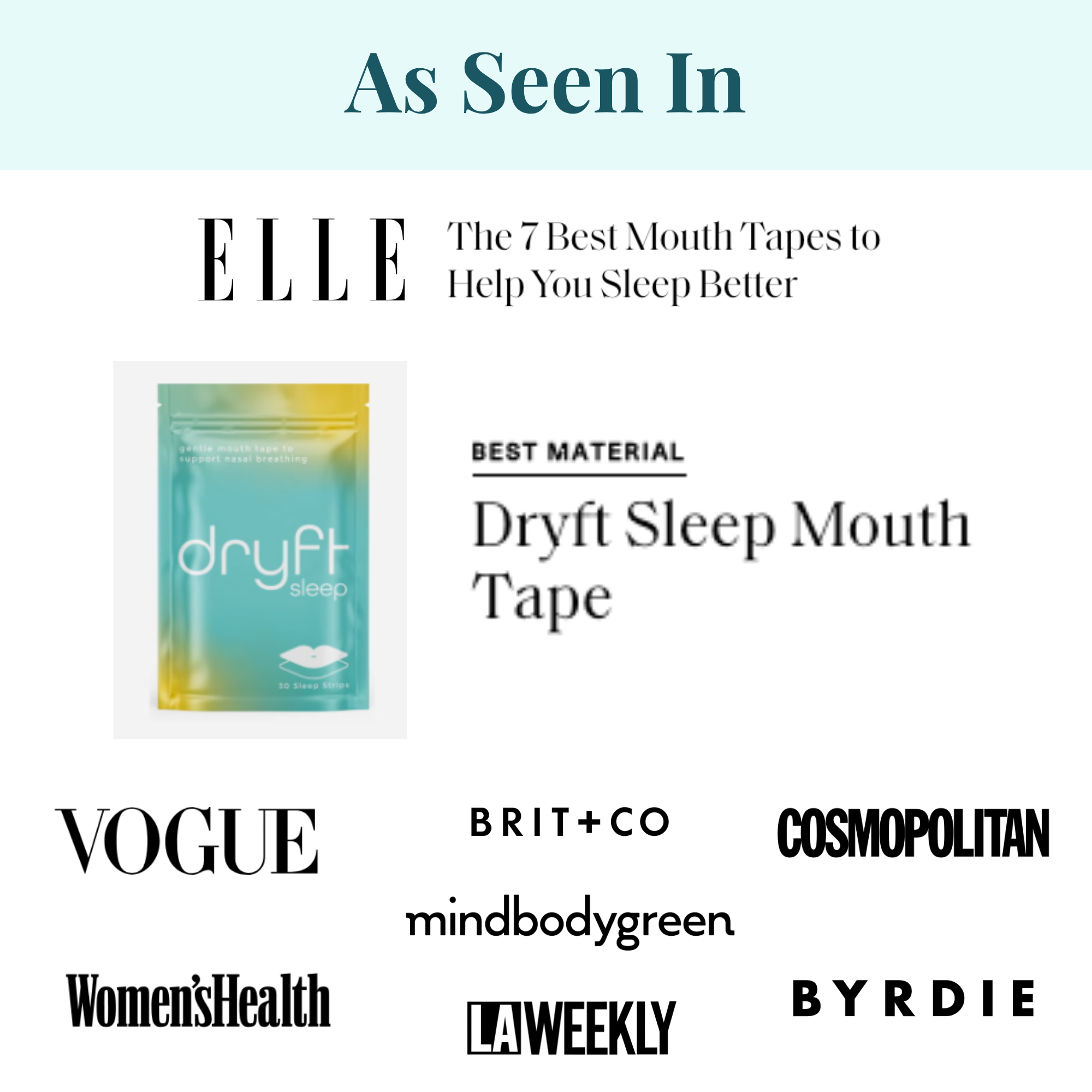 Dryft Sleep Mouth Tape - Heartstrong Sleep