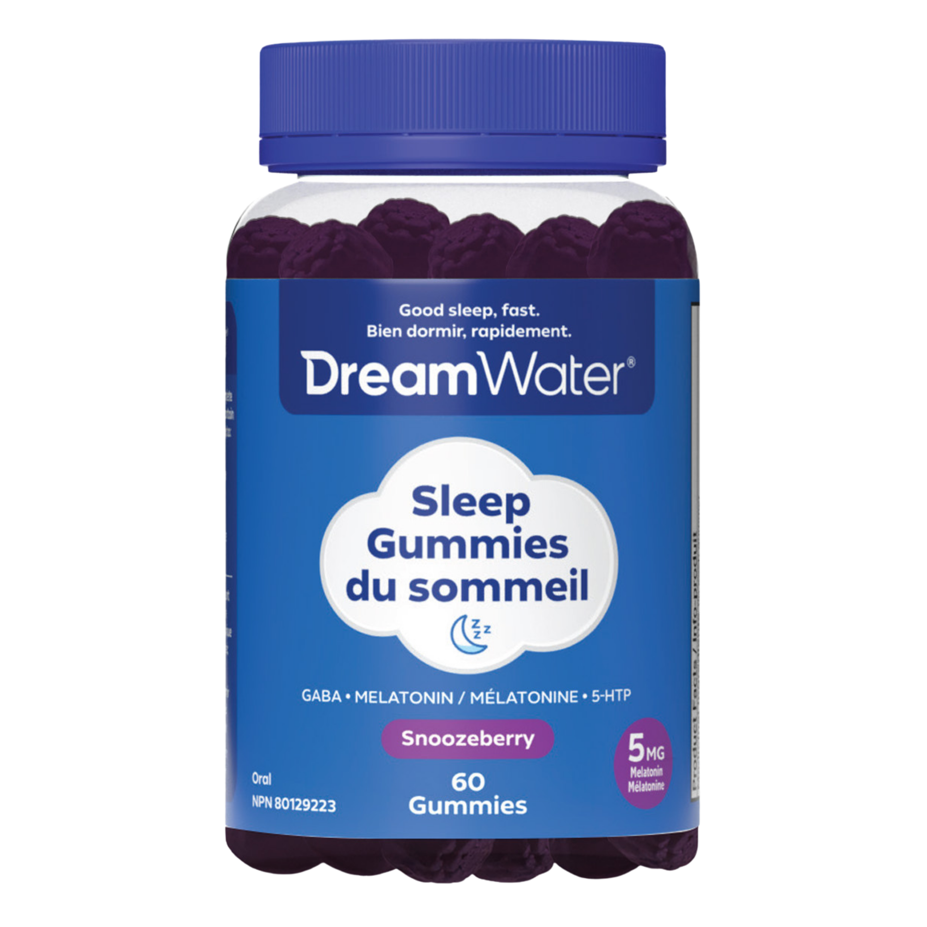 DreamWater Snoozeberry Sleep Gummies with Pectin - Sugar Free