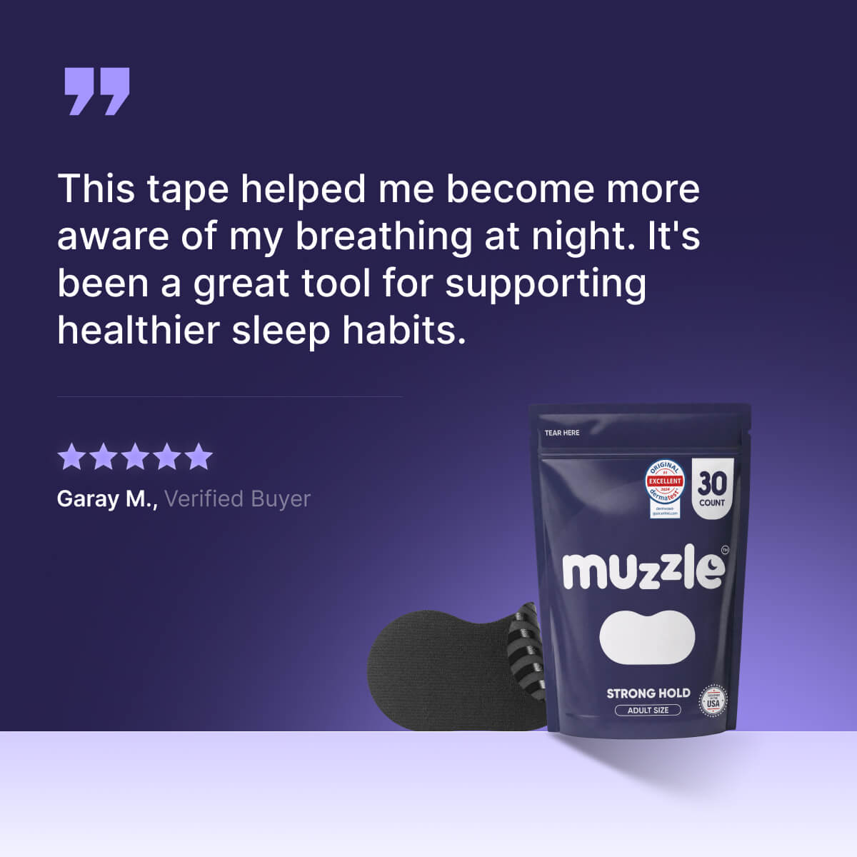 Muzzle® Mouth Tape : Adult Size (Strong Hold)
