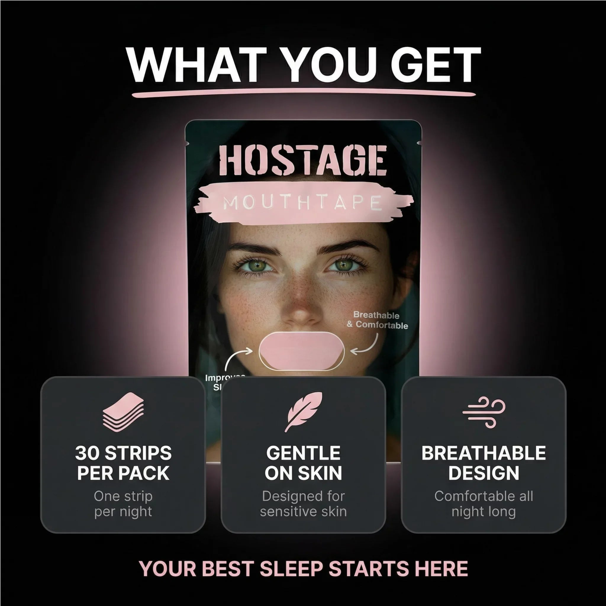 Hostage Mouth Tape - Heartstrong Sleep