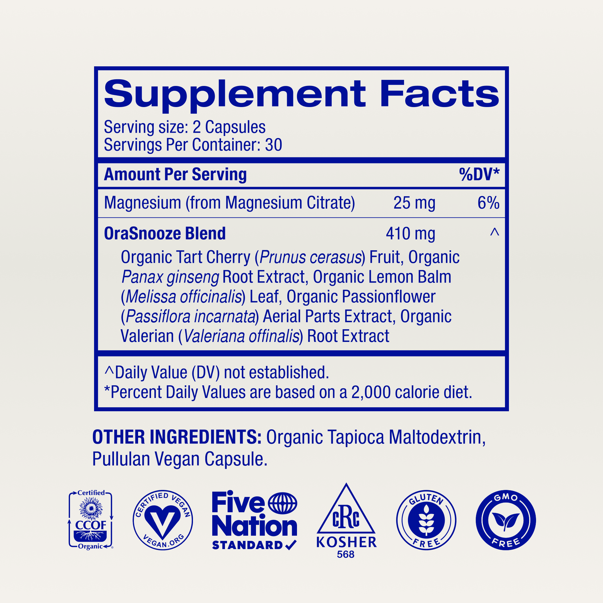 Ora Organic: You're a Knockout Sleep & Stress Support Capsules - Heartstrong Sleep