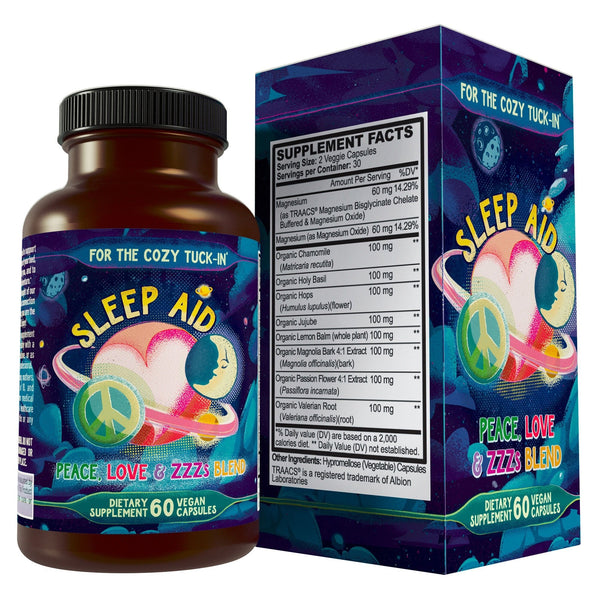 Sleep Aid - Peace, Love, and ZZZ's | Cozy Tuck-In Formula - Heartstrong Sleep