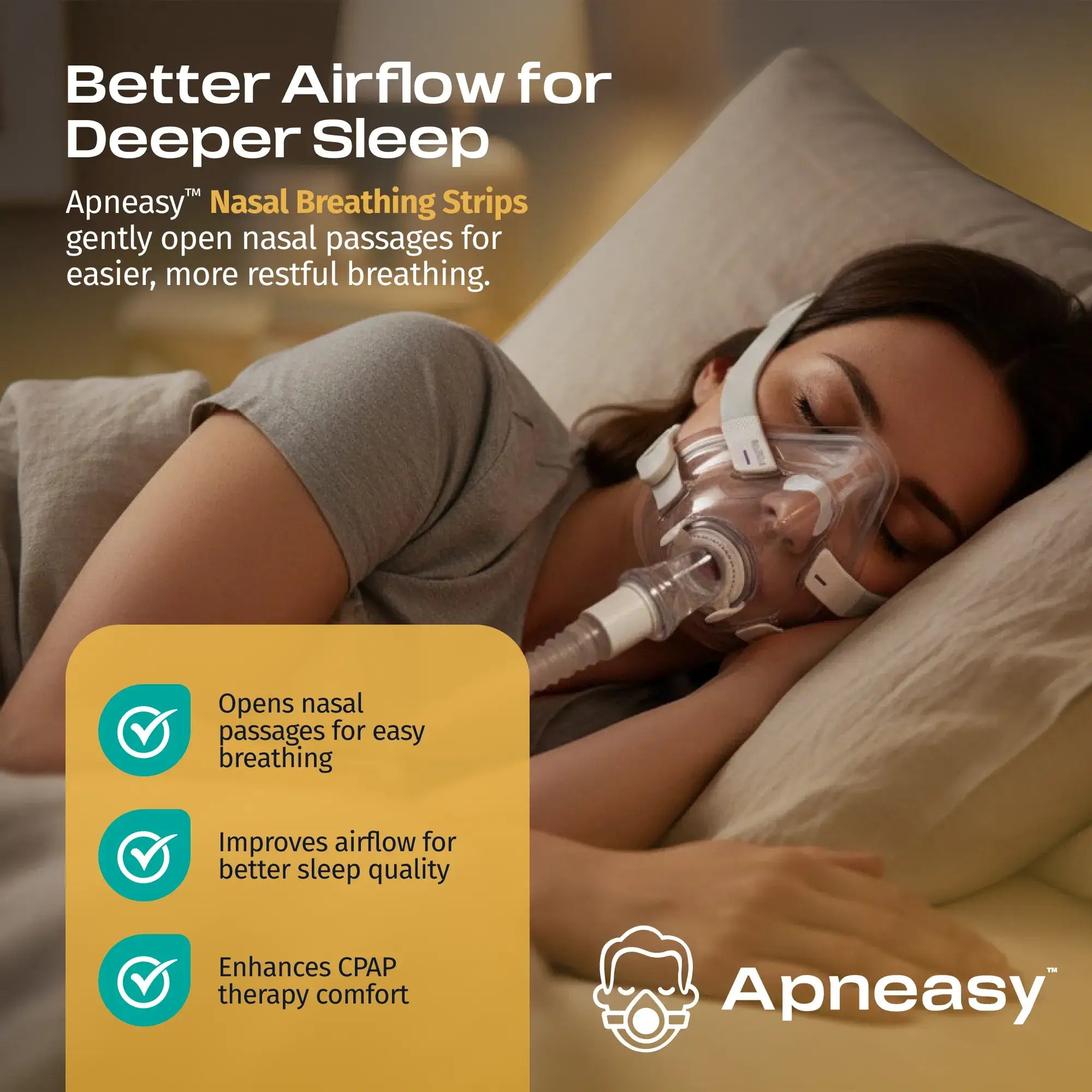 Nasal Breathing Strips - Better Airflow for Deeper Sleep from Heartstrong Sleep