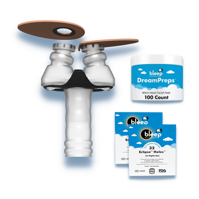 Bleep Eclipse CPAP Mask Interface - Starter Kit includes Bleep Halos and Bleep DreamPrep Pads