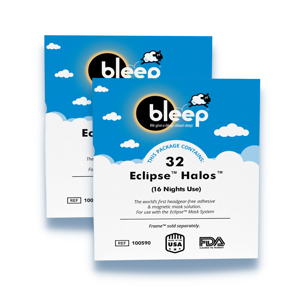 Bleep Eclipse CPAP mask starter kit with Halos