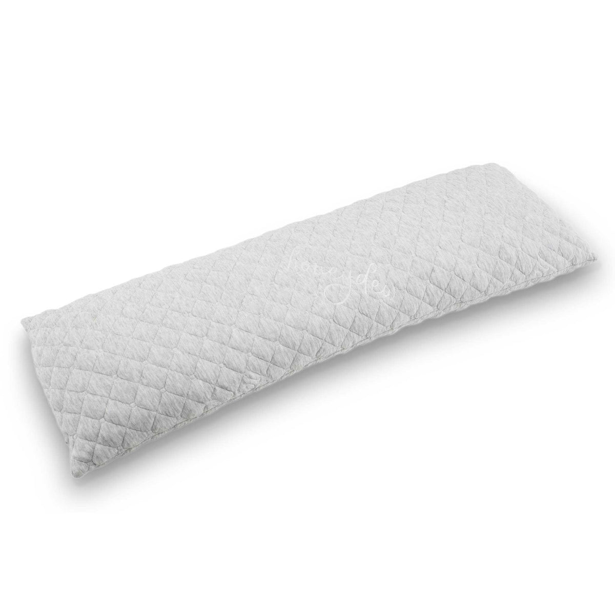 Body by Honeydew full-length luxury body pillow shown at an angle displaying curved silhouette