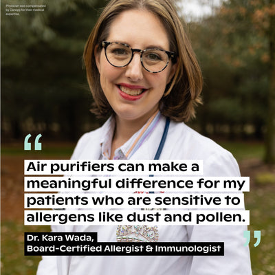 Canopy Bedside Air Purifier expert quote graphic