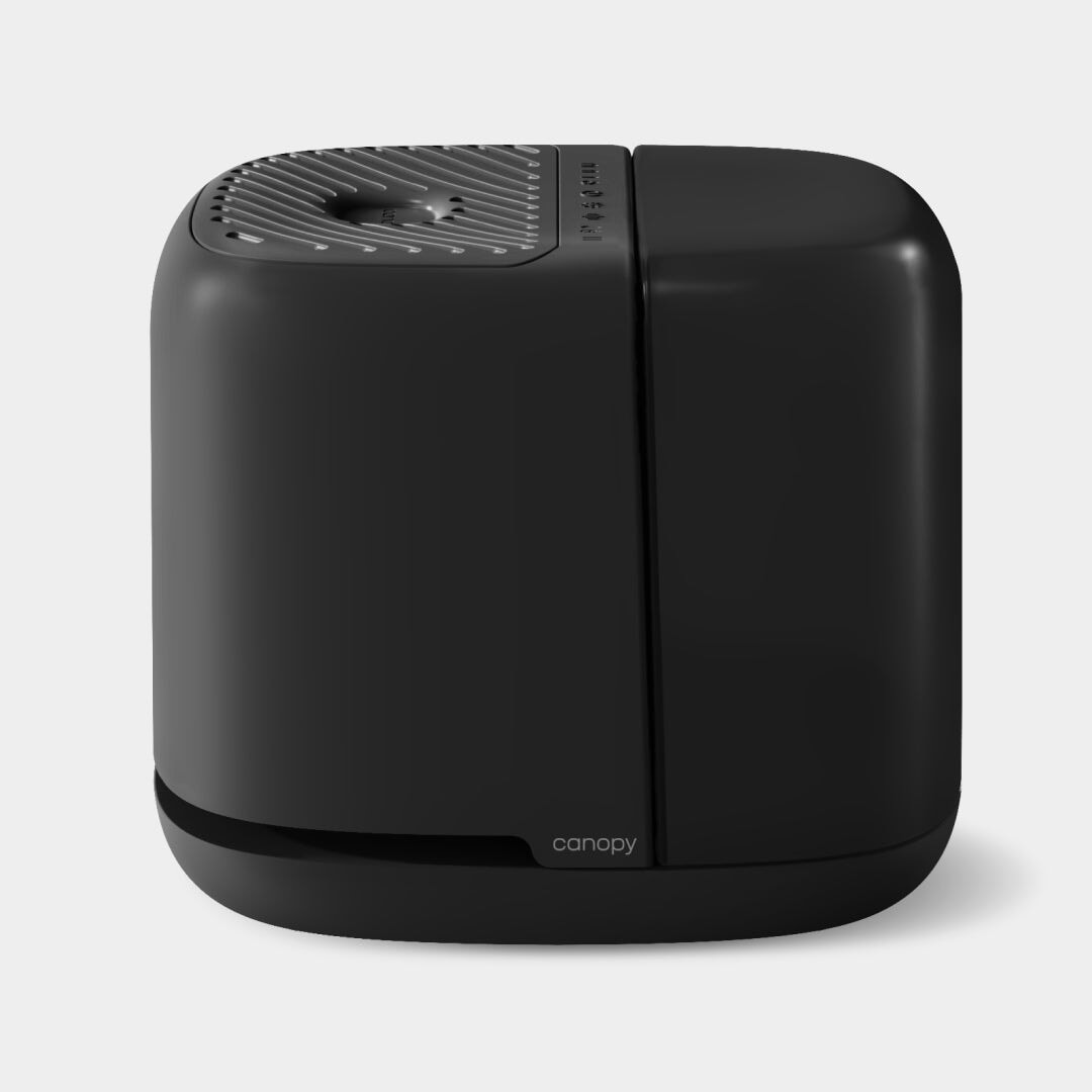 Canopy Bedside Humidifier 2.0 in sophisticated matte black finish