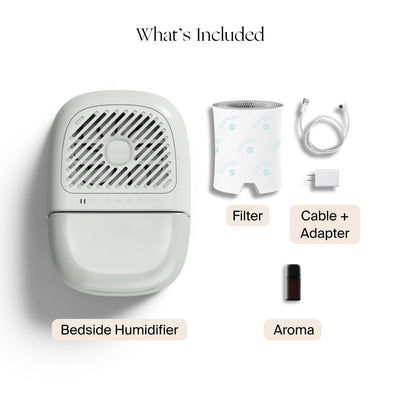 Canopy Bedside Humidifier 2.0 with everything included in the box