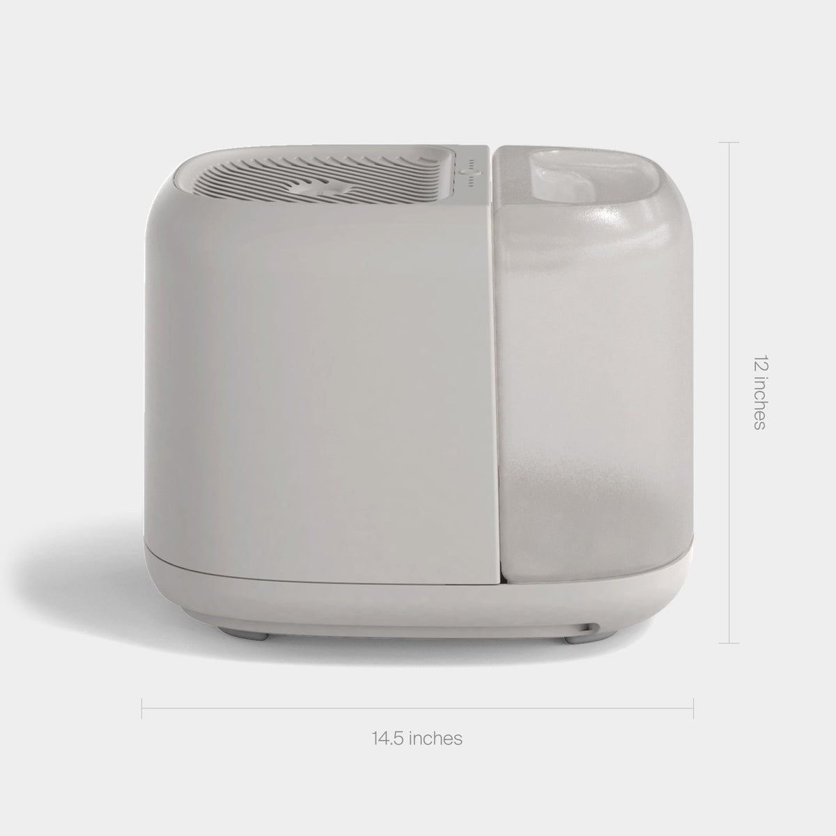 Canopy large room evaporative humidifier in elegant moonstruck gray finish