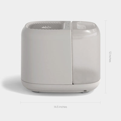 Canopy large room evaporative humidifier in elegant moonstruck gray finish