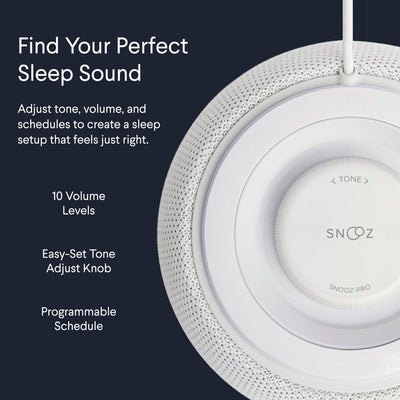 Close-up of tone adjustment outer ring on SNOOZ Pro mechanical sound machine