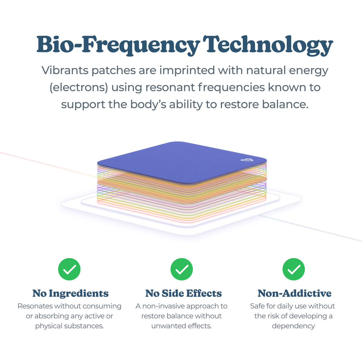 Close-up view of Vibrants Bio-Frequency Good Night patch applied on skin
