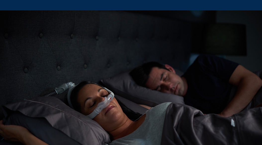 Cpap therapy sleeping couple