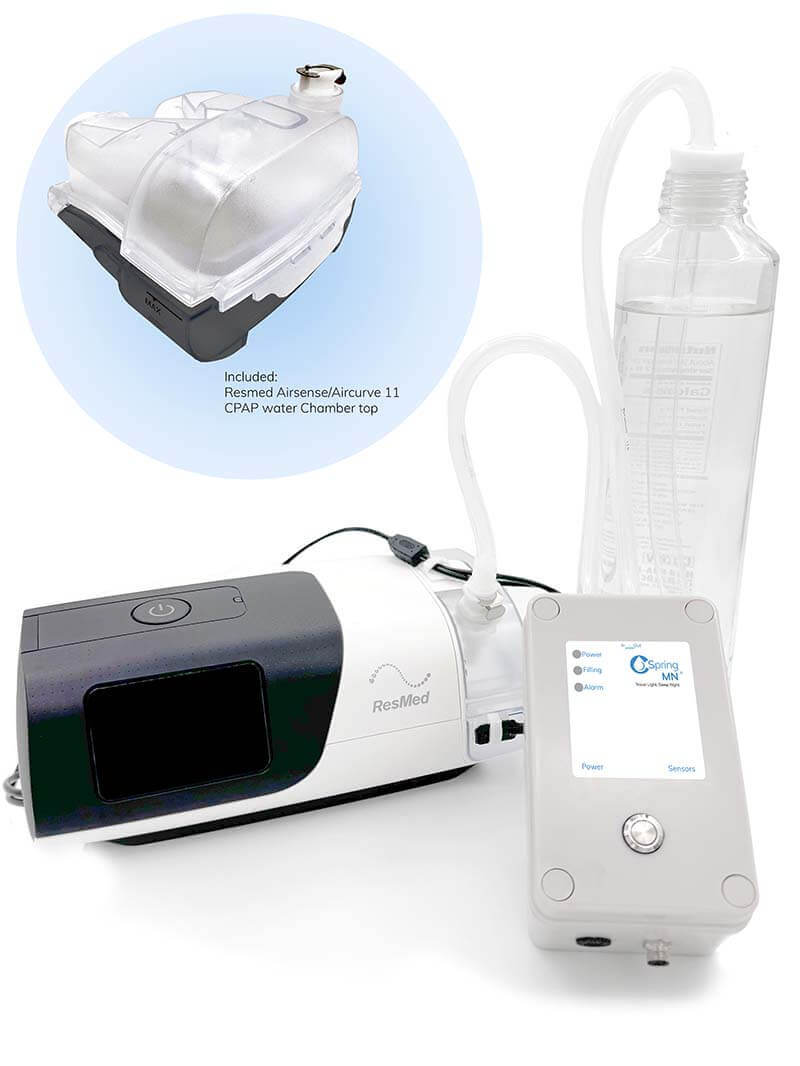CPSprint Mini - Portable Water Replacement System for Travel. Displaying AIrSense 11 Water Chamber