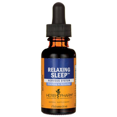 Dropper bottle packaging of Herb Pharm certified organic Relaxing Sleep Tonic formula
