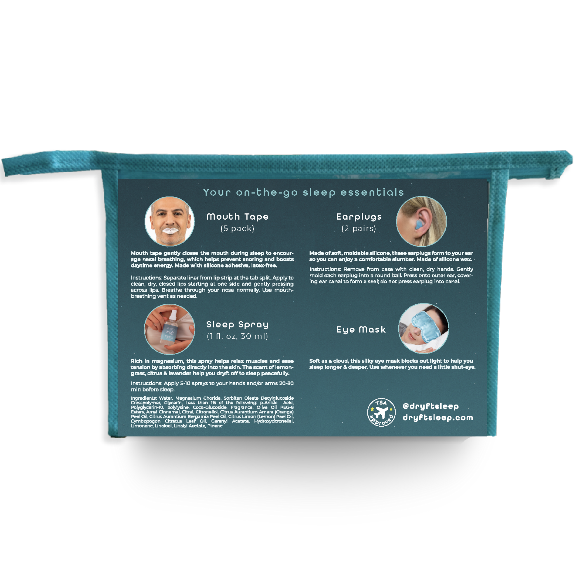 Dryft Sleep Essentials Kits - Product Descriptions