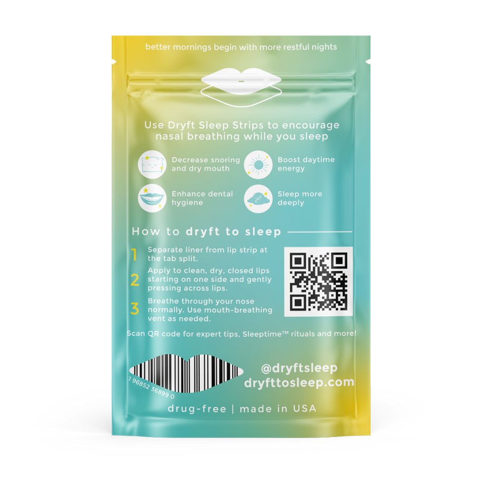 Dryft Sleep Mouth Tape - Packaging and Directions