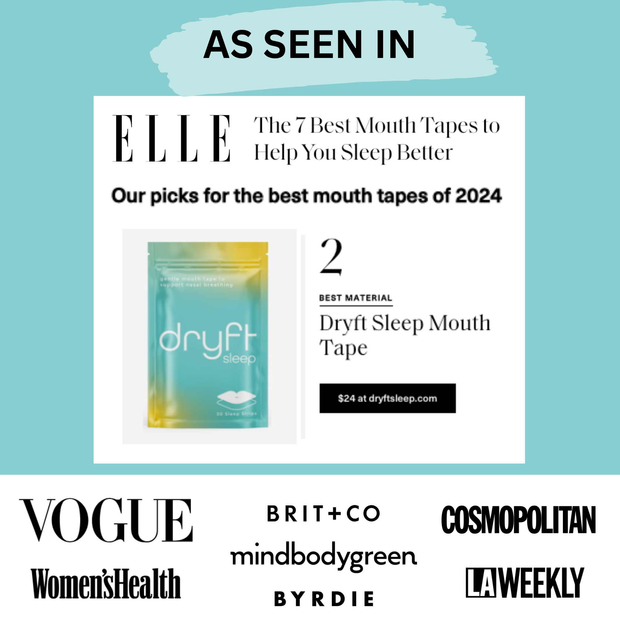 Dryft Sleep Mouth Tape - As Seen In