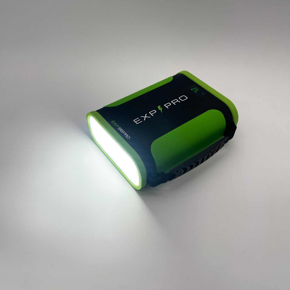EXP96PRO APEX CPAP battery pack with built-in multi-mode LED emergency lantern illuminated