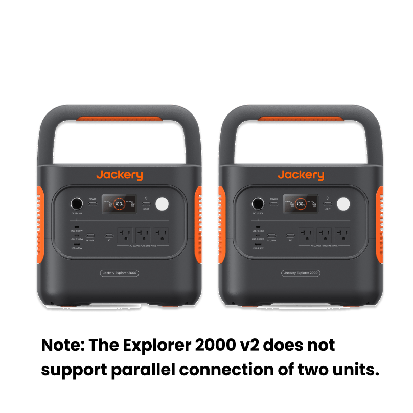 Jackery Explorer  2000 v2 Portable Power Station - Does Not Support Parallel Connection