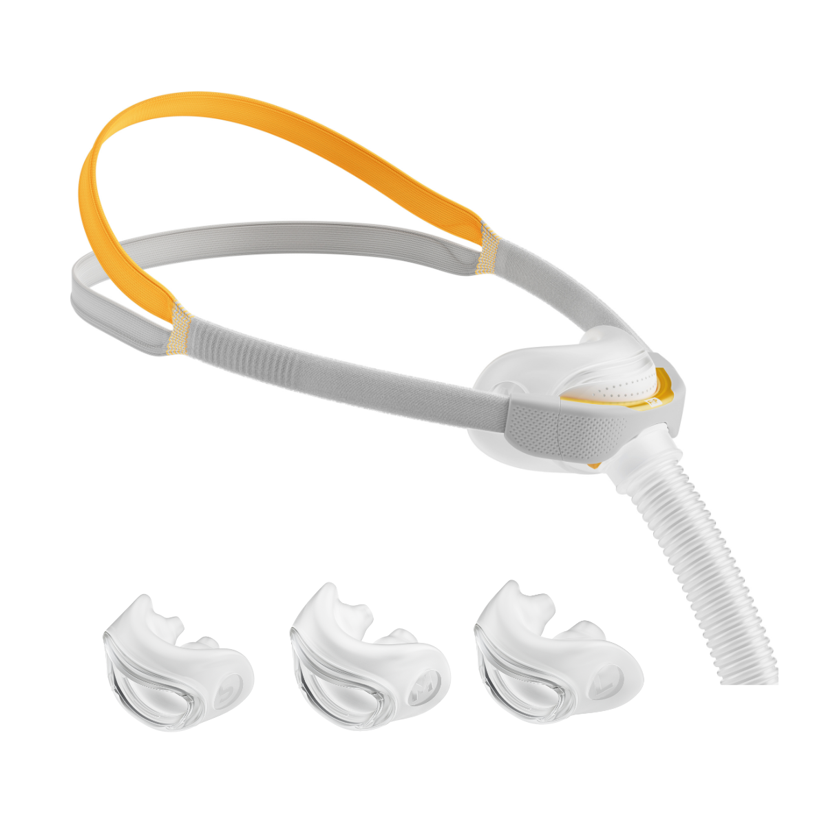 Fisher & Paykel Solo AutoFit CPAP mask fit pack including small, medium, and large nasal pillows