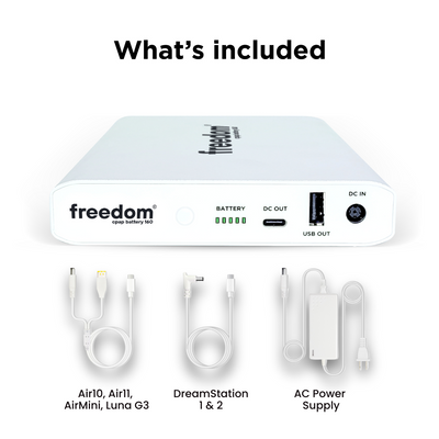 Freedom 160 CPAP Battery - What is included.