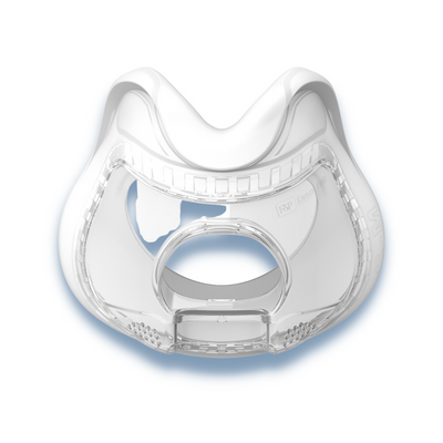 Front view of Fisher & Paykel Evora Full floating under-the-nose silicone cushion