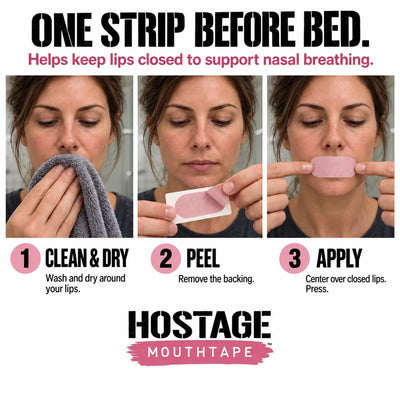 Hostage Mouth Tape application steps