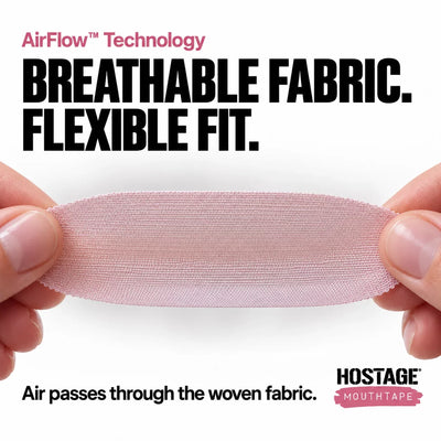 Hostage Mouth Tape close-up of the breathable fabric