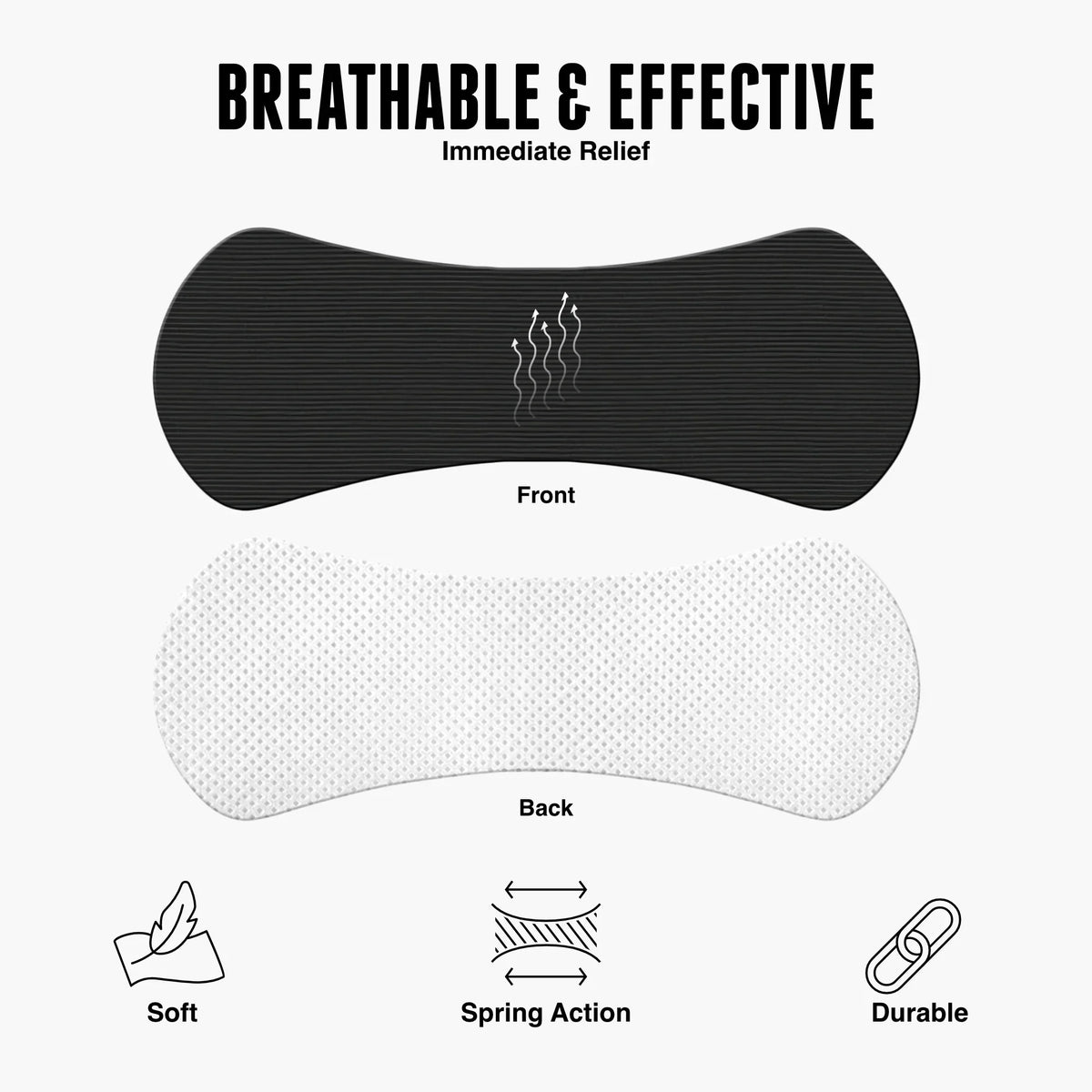 Hostage Nose Strips front and back view, breathable, soft and durable