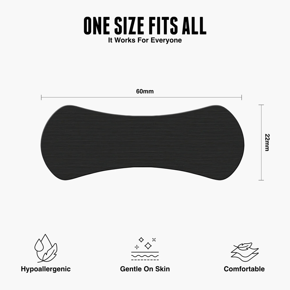 Hostage Nose Strips graphic: hypoallergenic, one size fits all