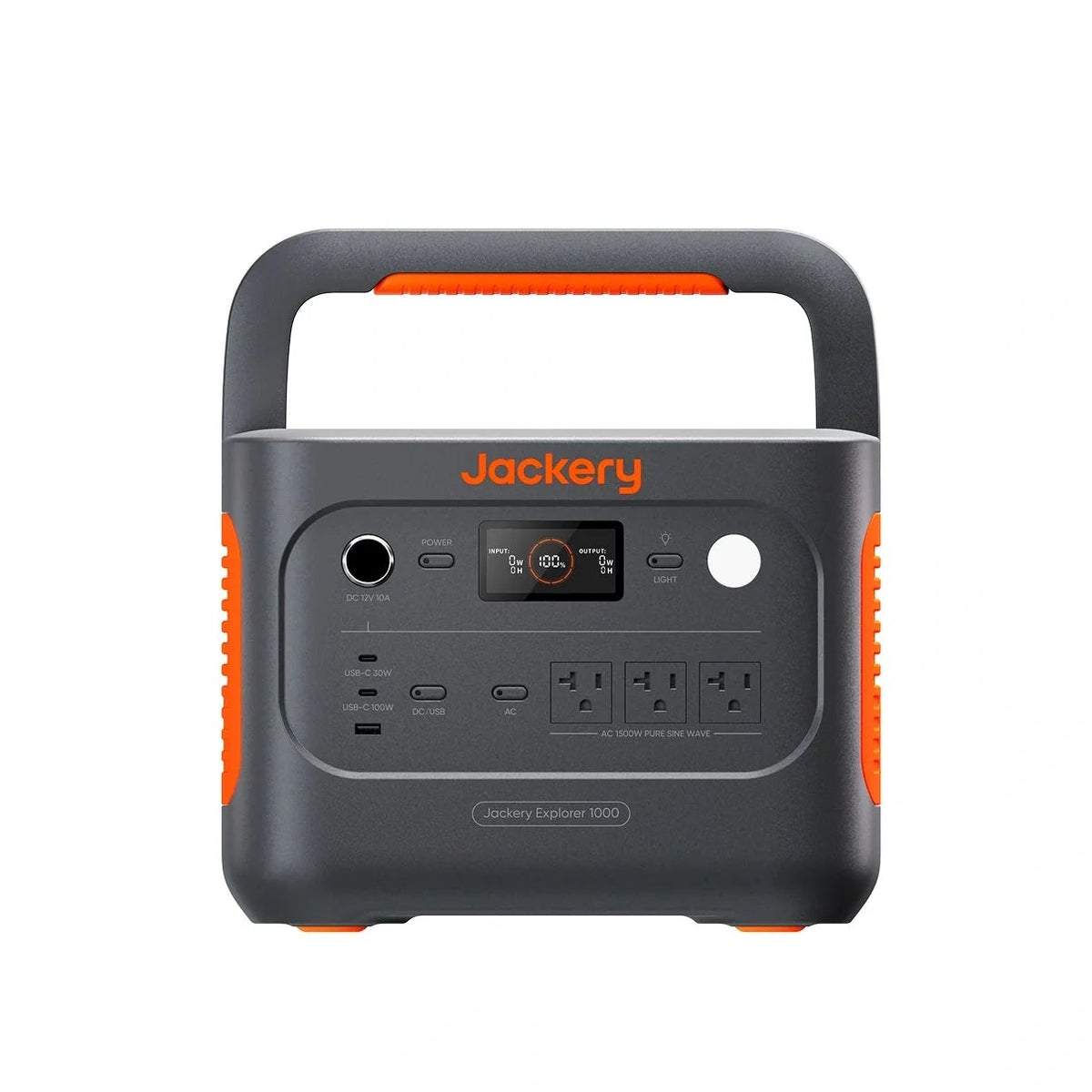 Jackery Explorer 1000 v2 portable power station with multi-port AC and DC power panel