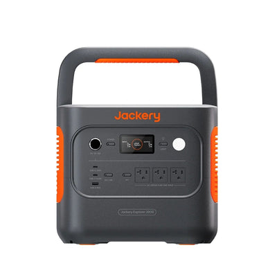 Jackery Explorer 2000 v2 high-capacity portable power station with clear digital display