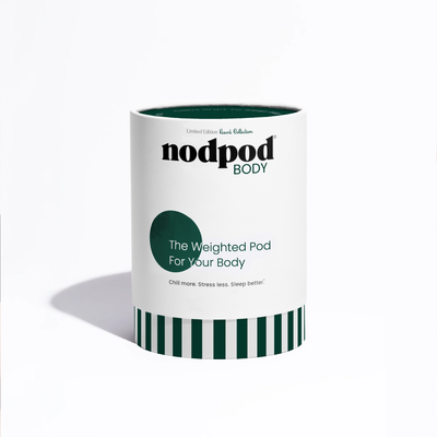 Nodpod BODY weighted blanket in Green Stripe