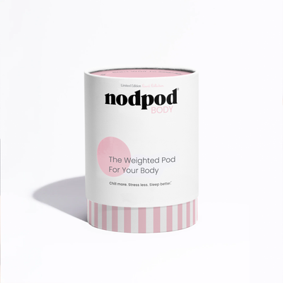 Nodpod BODY weighted blanket in Pink Stripe