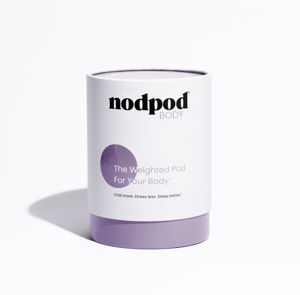 Nodpod BODY weighted pod blanket in calming wisteria purple color