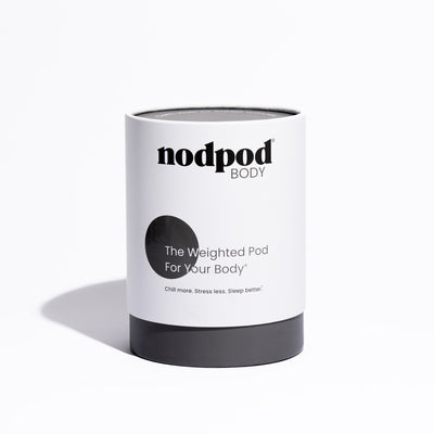 Nodpod BODY weighted pod blanket in modern elephant gray for full-body calming pressure