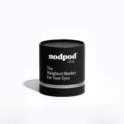Nodpod Mineralized Silk weighted sleep mask in Noir