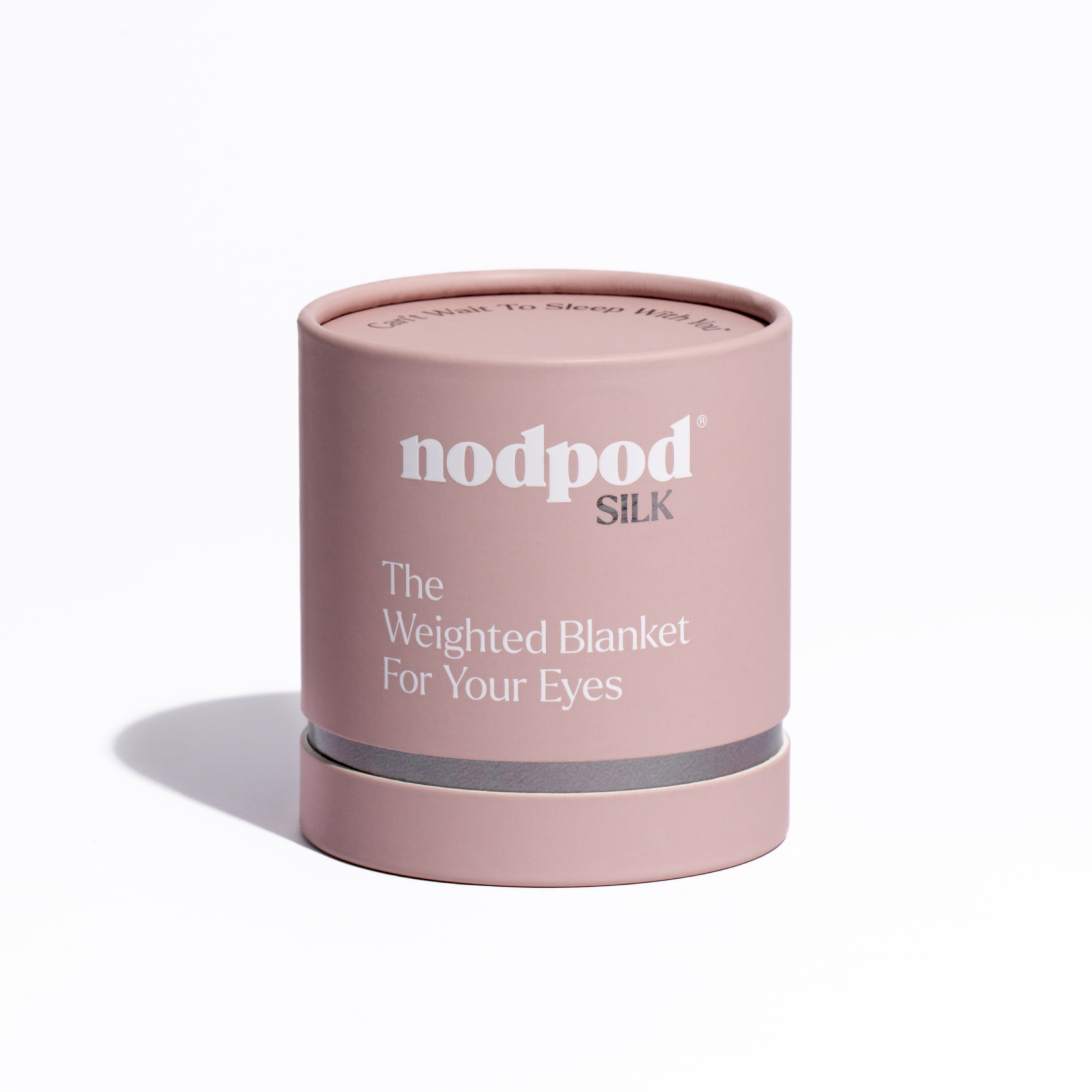 Nodpod mineralized silk weighted sleep mask in refreshing petal pink color