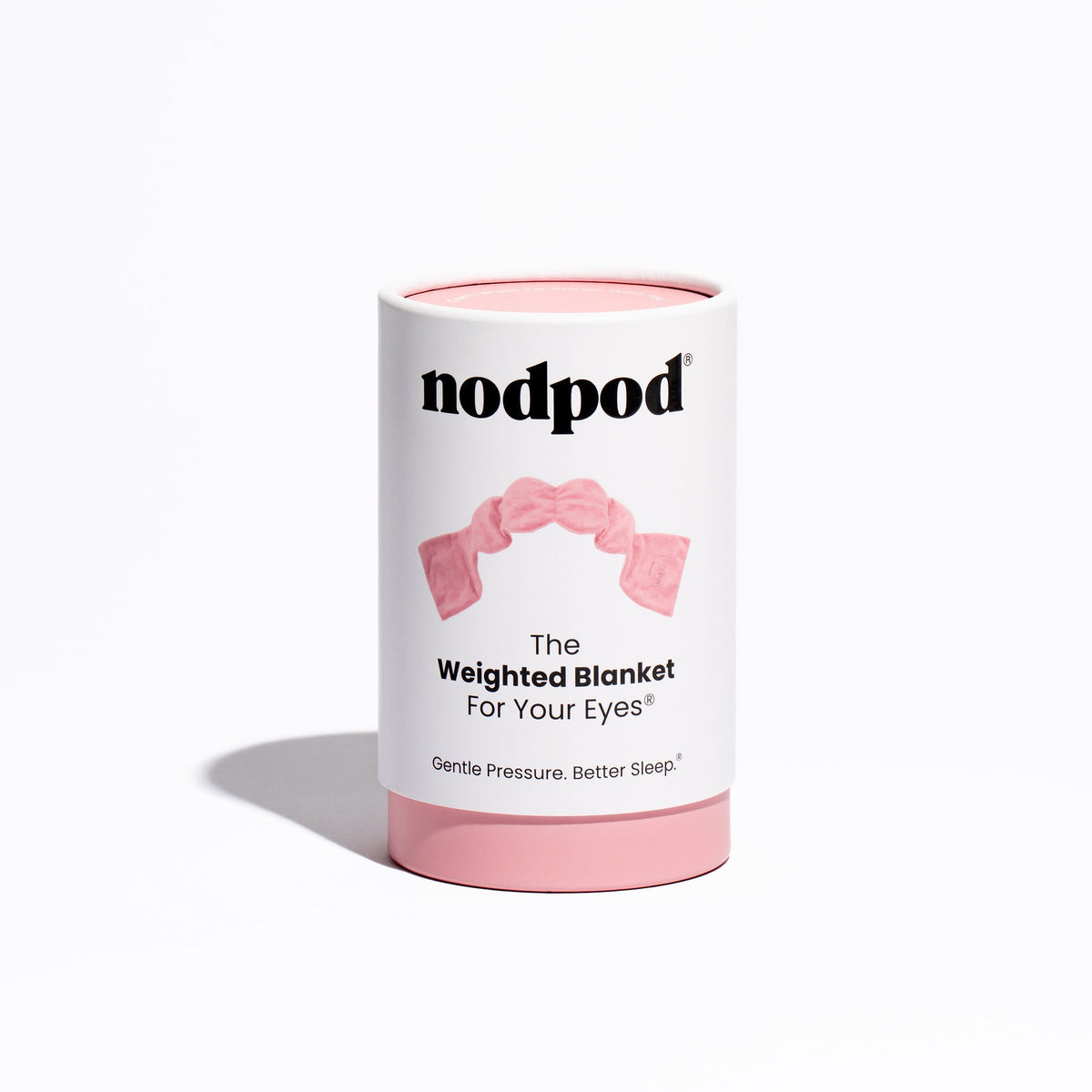 Nodpod weighted sleep mask in Blush Pink