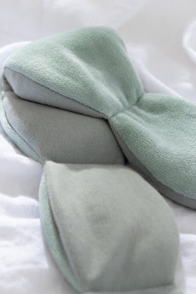 Detailed texture of cooling jersey cotton and microfleece on Nodpod weighted eye mask