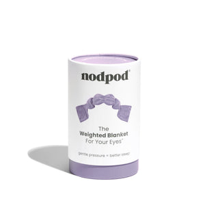 Nodpod original weighted sleep mask in gentle wisteria purple laid flat