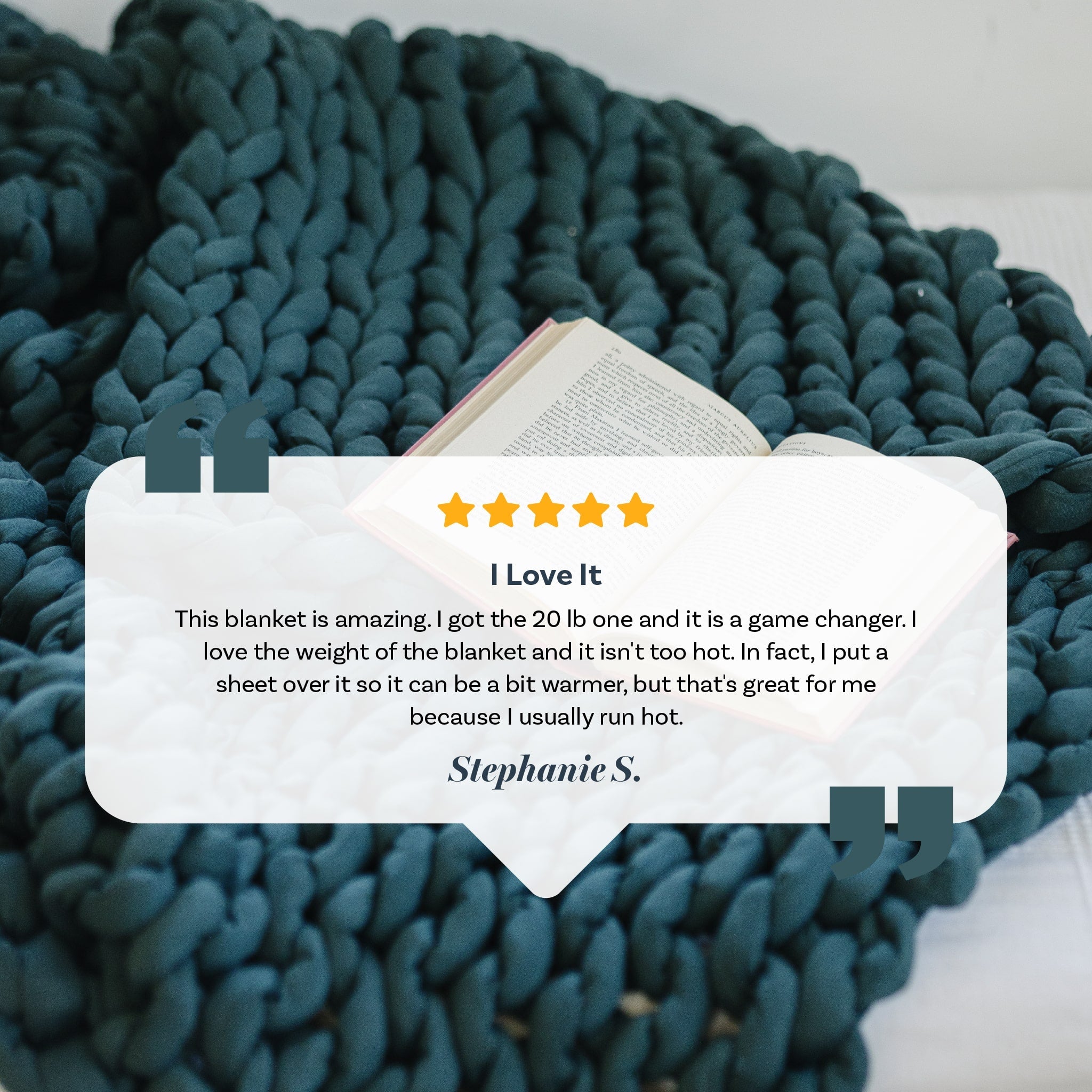 Nuzzie : Knit Weighted Blanket - Heartstrong Sleep