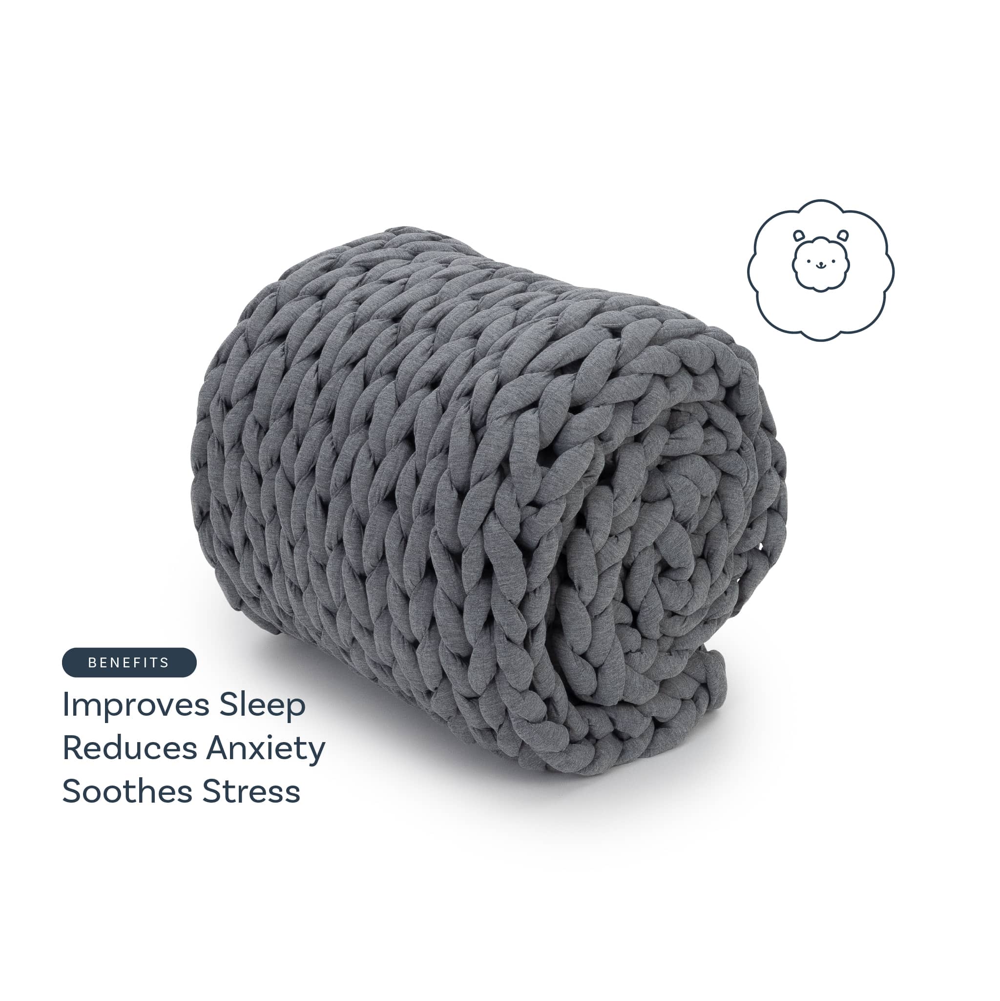Nuzzie : Knit Weighted Blanket - Heartstrong Sleep