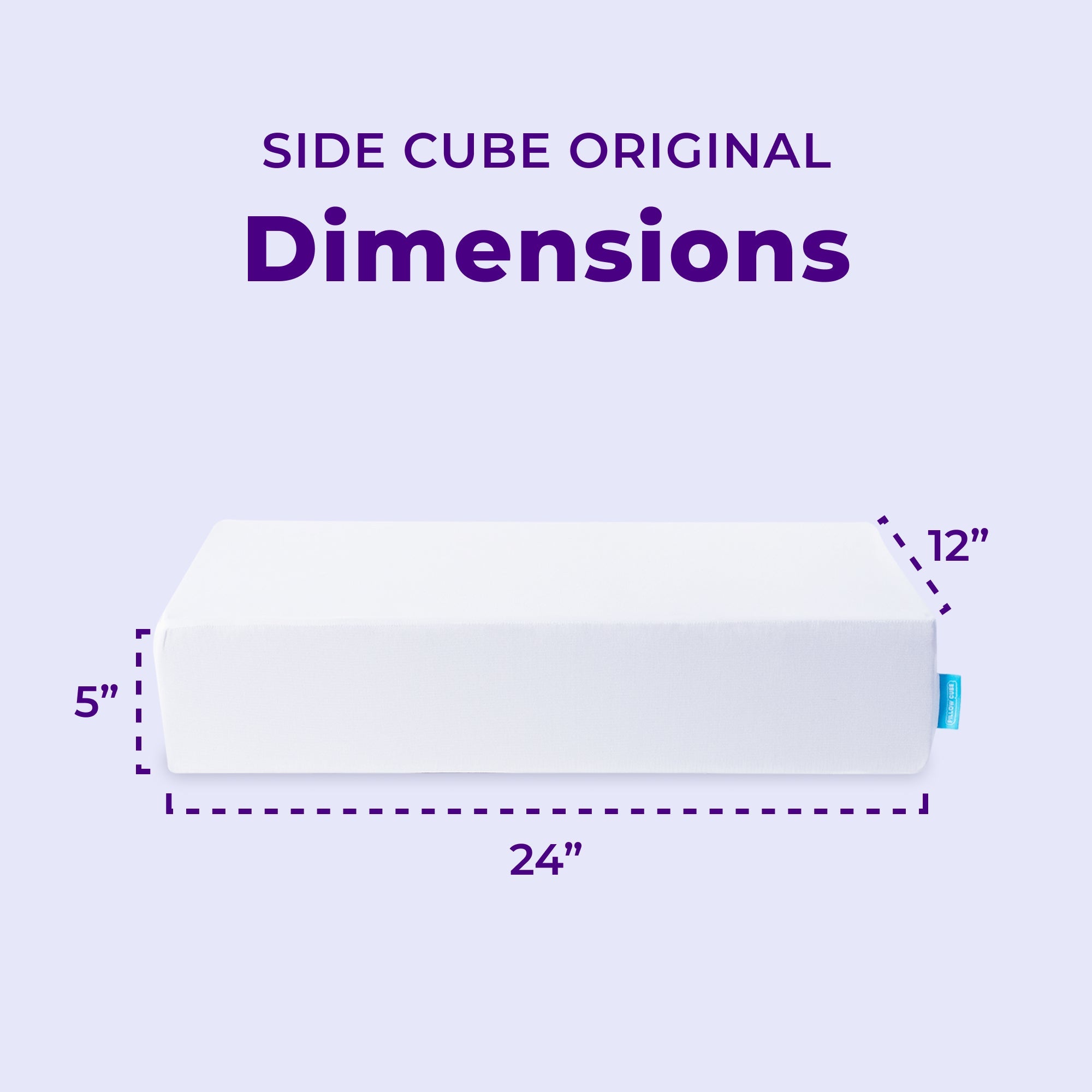 Pillow Cube : Side Cube Original - Dimensions
