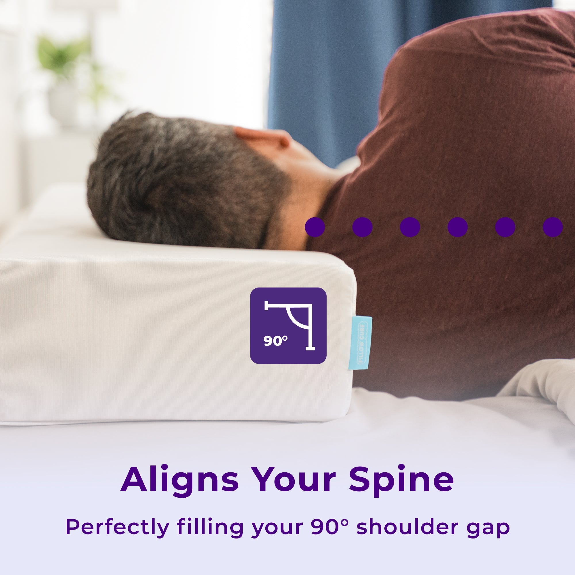 Pillow Cube : Side Cube Original - Aligns Your Spine - 90 degree shoulder gap