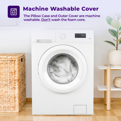 Pillow Cube Side Cube Riser Deluxe - Machine Washable Pillow Cover
