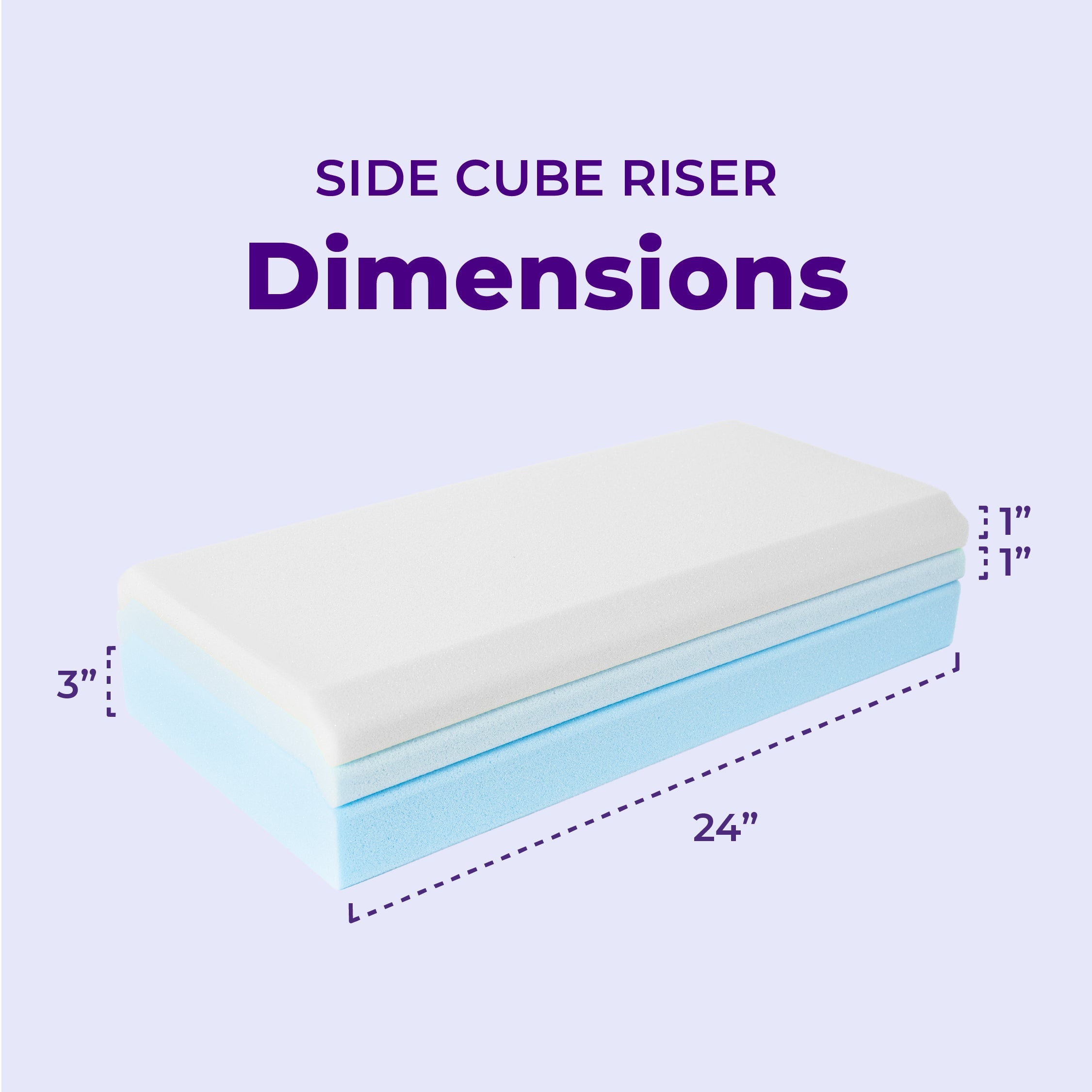 Pillow Cube : Side Cube Riser - Dimensions
