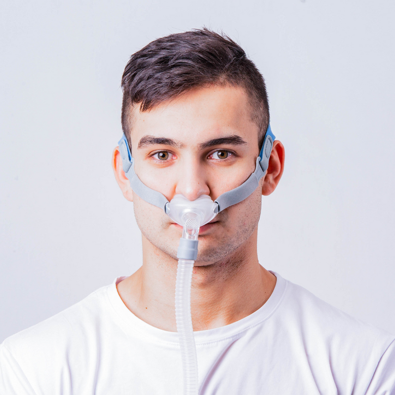 Reach Health Rio II CPAP Pillow Mask - Worn by Male